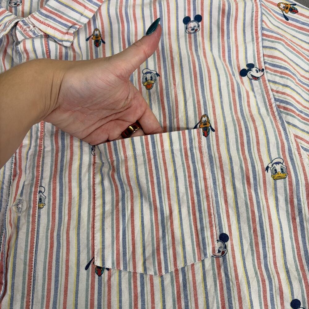 Disney Regular Men's Mickey Mouse Donald Duck Goofy Button-Down Shirt, Sz 2XL - Picture 3 of 10